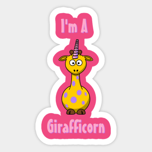 Unicorn + Giraffe = Girafficorn Sticker